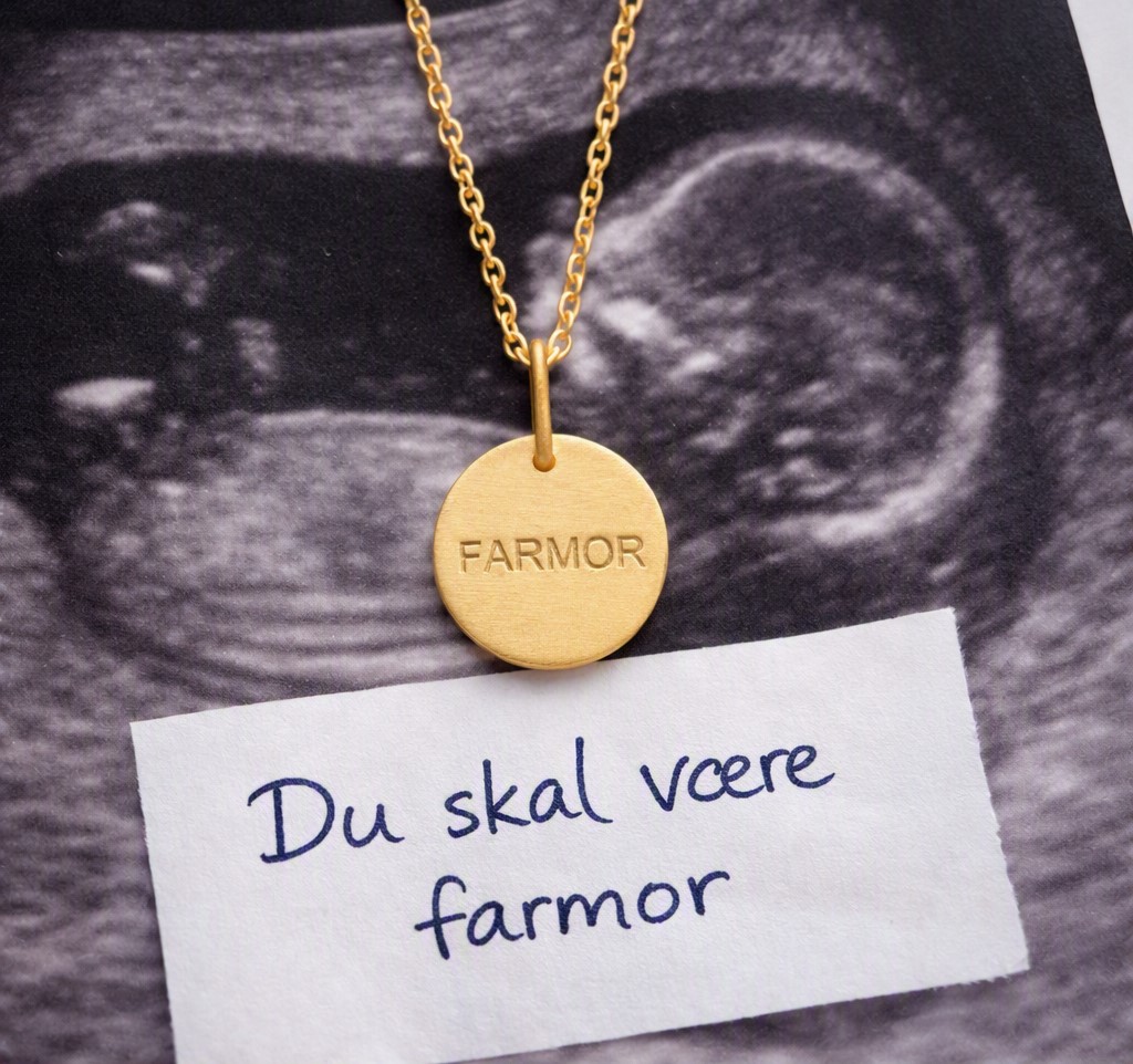Farmor Halskæde i 14 Karat Forgyldt Sølv – Gave til Farmor - Billede 2