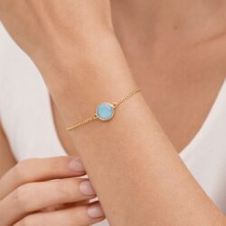 Armbånd med aqua chalcedon