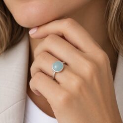 Celia Ring med Aqua Chalcedon
