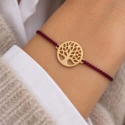 Livets Træ Armbånd i Silkesnor