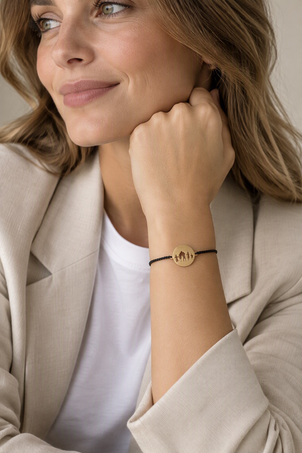 Familie armbånd med silhuet af familie - Billede 5