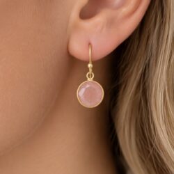 Elegante øreringe med blush månesten