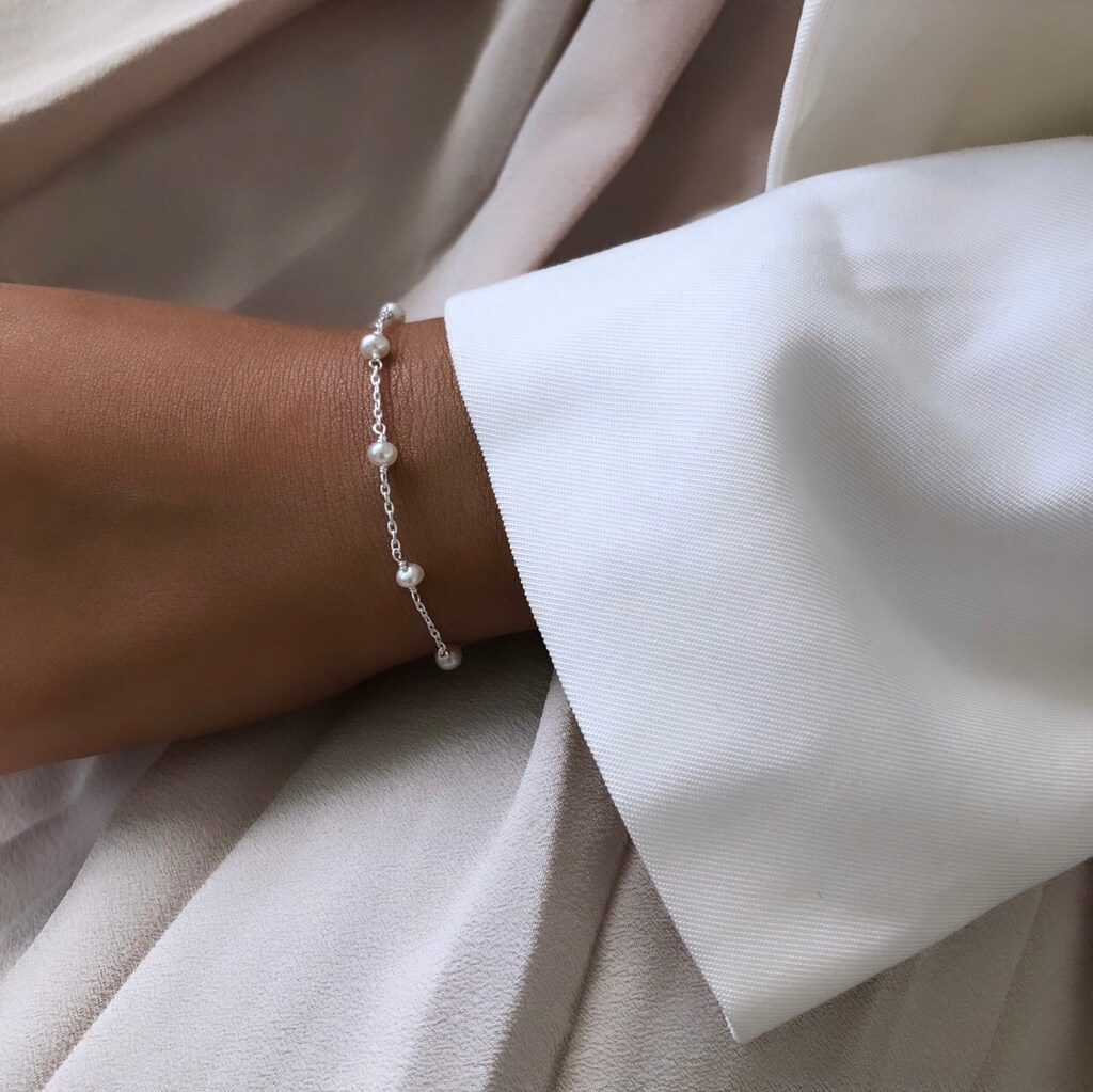 Se igennem At søge tilflugt Etablere Nora armbånd perle sølv | Lisberg Jewellery