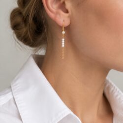 Amelie Elegante øreringe med ferskvandsperler